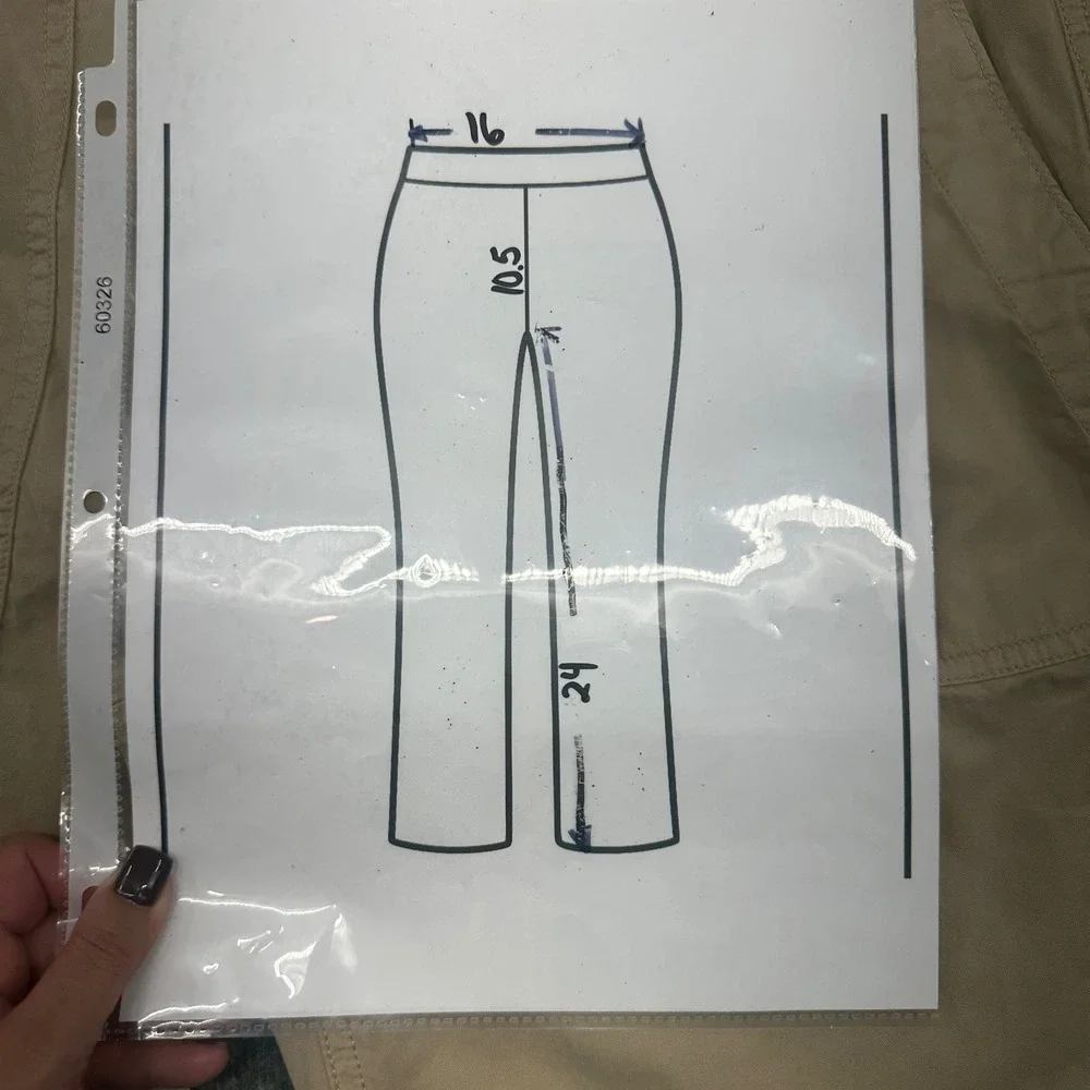 Lauren Ralph Lauren Khaki Tan Utility Crop Pants Straight Leg Size 6 - Picture 5 of 9